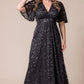 Luminous Sequin Lace Long Gown