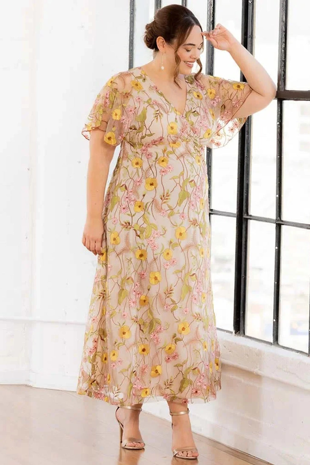 Embroidered Elegance Evening Gown