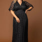 Luminous Sequin Lace Long Gown