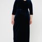 Plus Laurie Surplice Neckline Velvet Dress