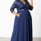 Paris Pleated Sequin Gown