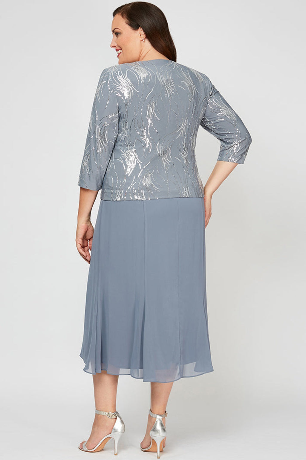 Plus Angela Firework Sequin Jacket Dress