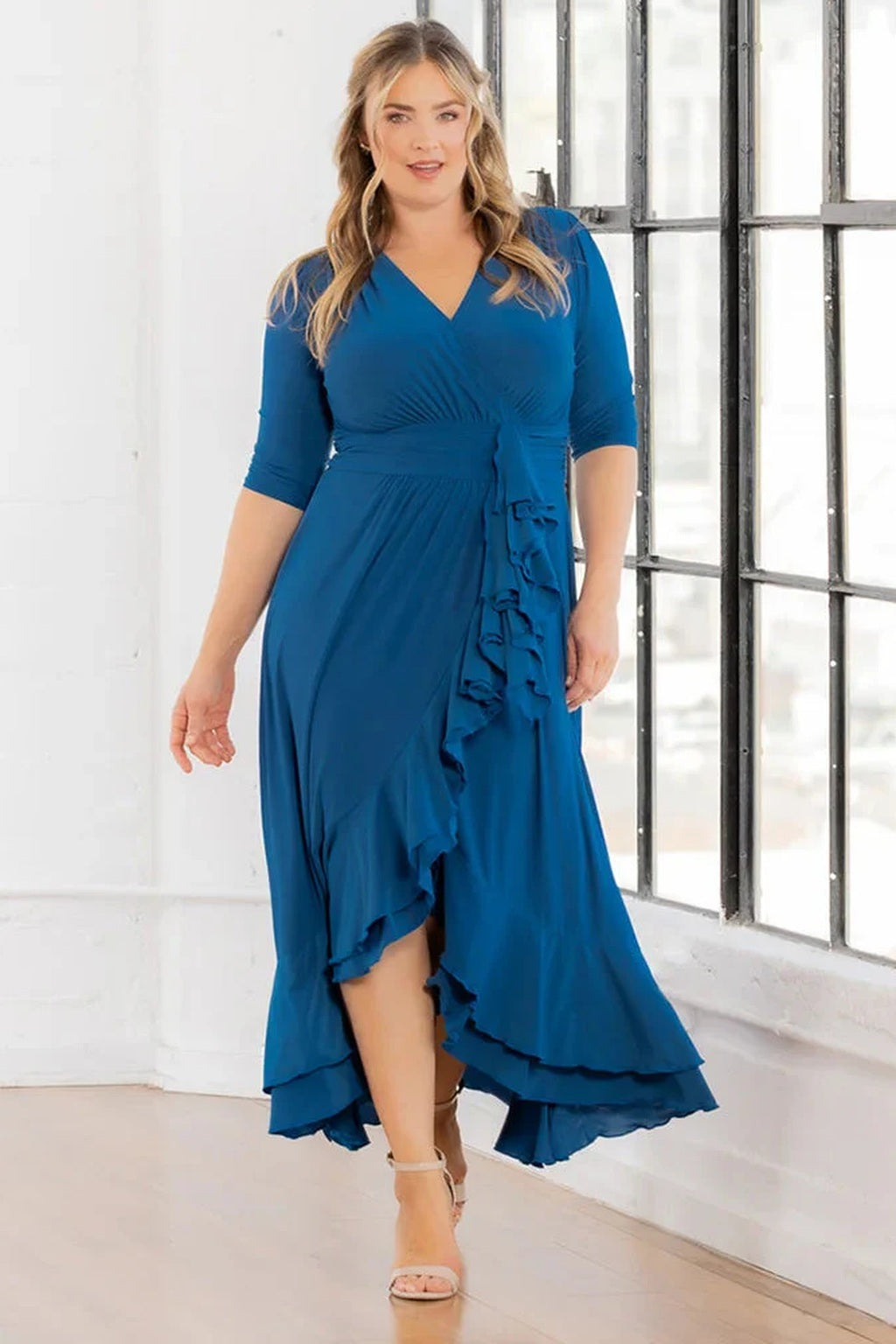 Veronica Ruffled Evening Gown