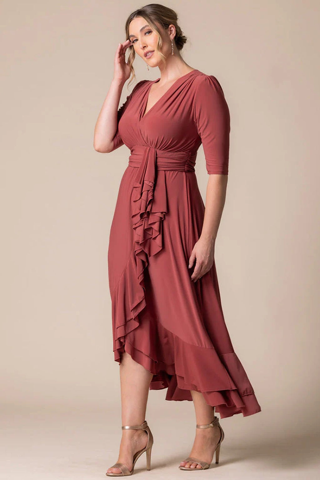 Veronica Ruffled Evening Gown