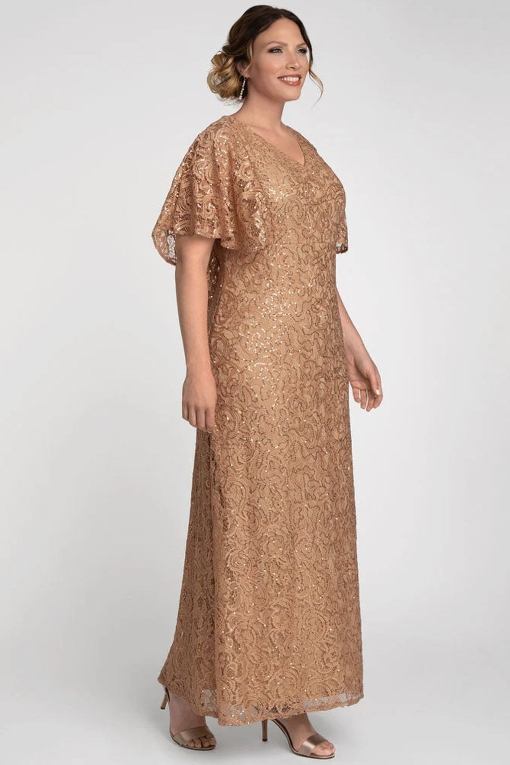 Celestial Cape Sleeve Gown
