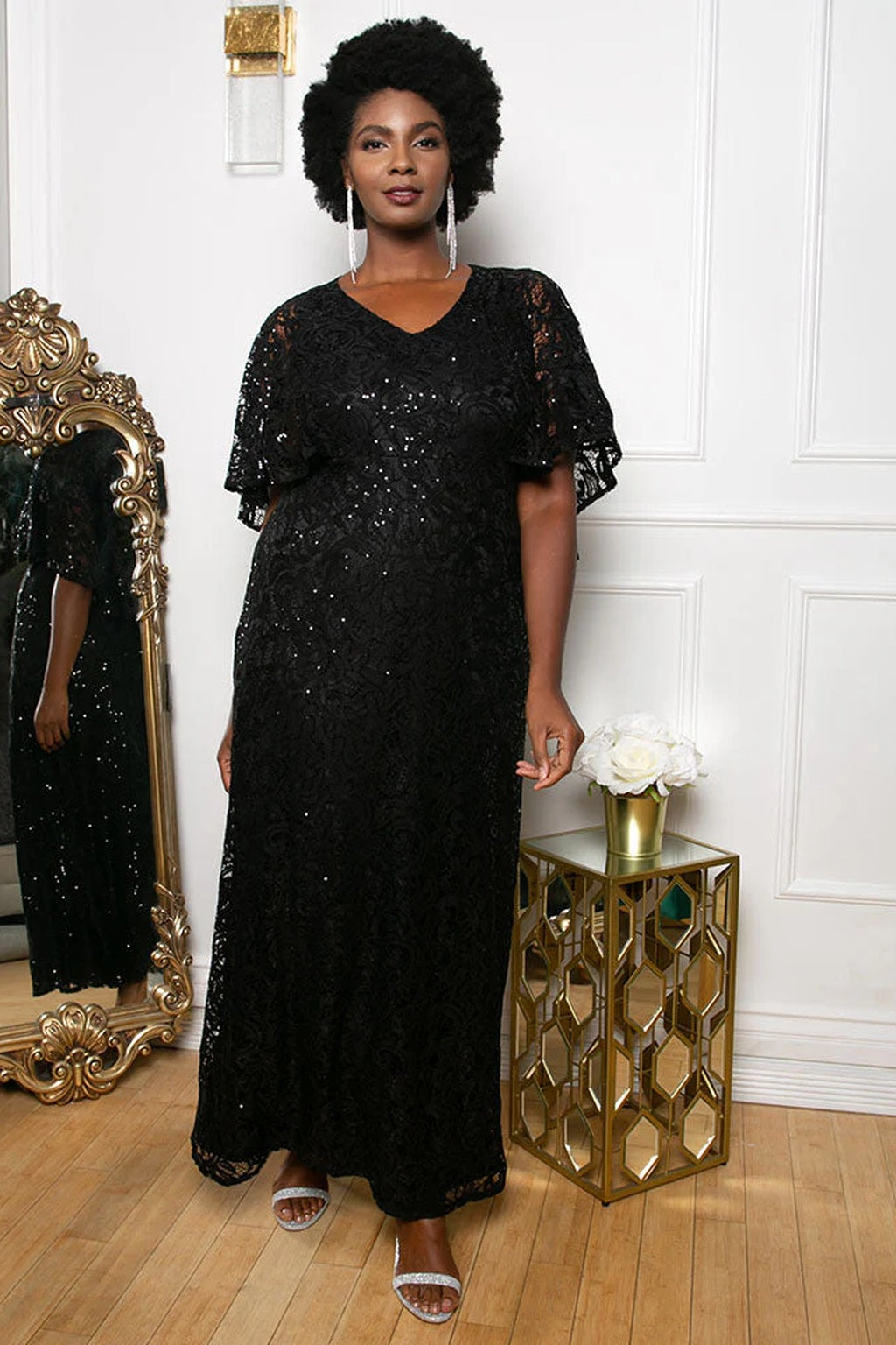 Celestial Cape Sleeve Gown