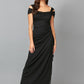 Plus Lindsay Cold Shoulder Mesh Gown