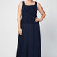 Plus Glitter Jacquard Knit Jacket Dress with Mandarin Neckline