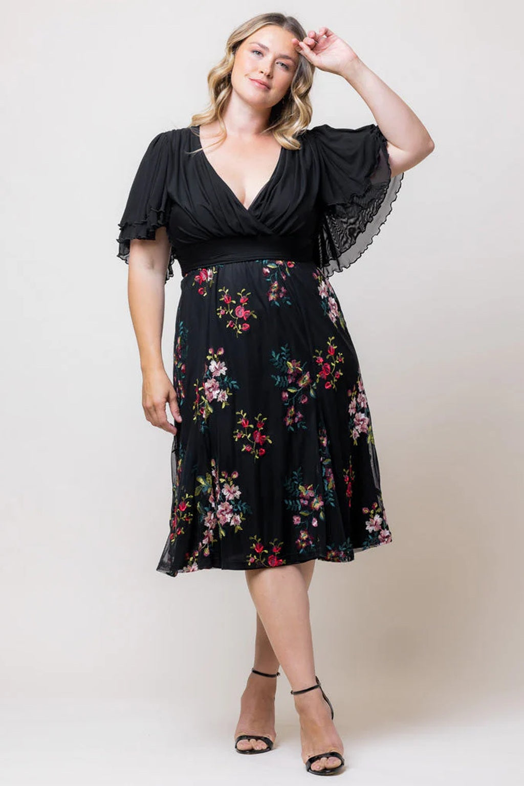 Lillian Embroidered Cocktail Dress