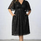 Starry Sequined Lace Cocktail Dress
