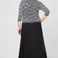 Plus Long Gown with Lace Bodice with Scalloped Hem and Chiffon Skirt