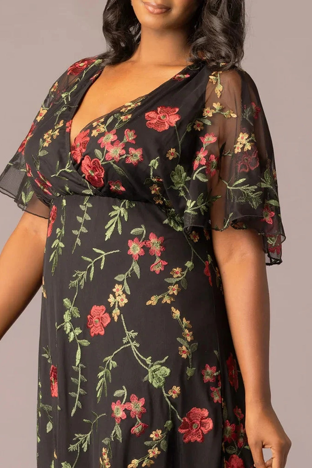 Embroidered Elegance Evening Gown