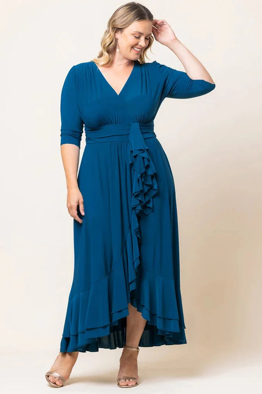 Veronica Ruffled Evening Gown