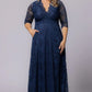 Maria Lace Evening Gown