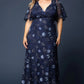 Embroidered Elegance Evening Gown