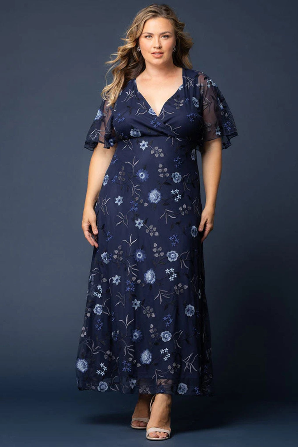 Embroidered Elegance Evening Gown