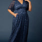 Luminous Sequin Lace Long Gown