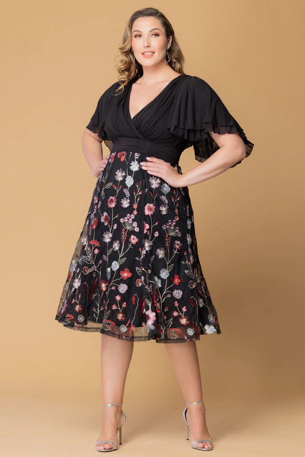 Lillian Embroidered Cocktail Dress