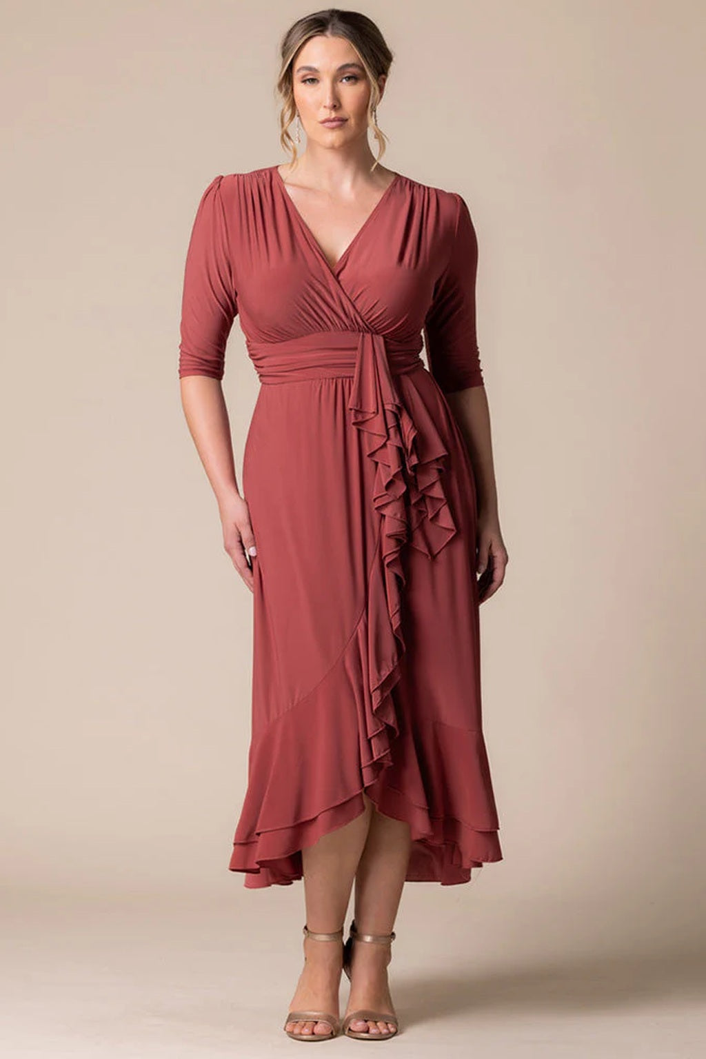 Veronica Ruffled Evening Gown
