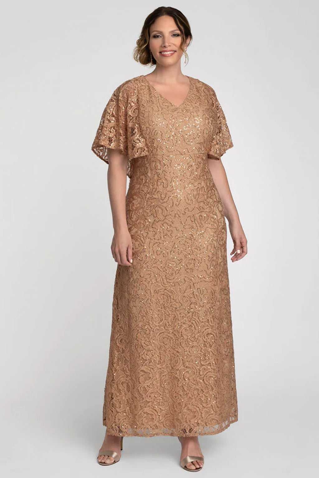 Celestial Cape Sleeve Gown