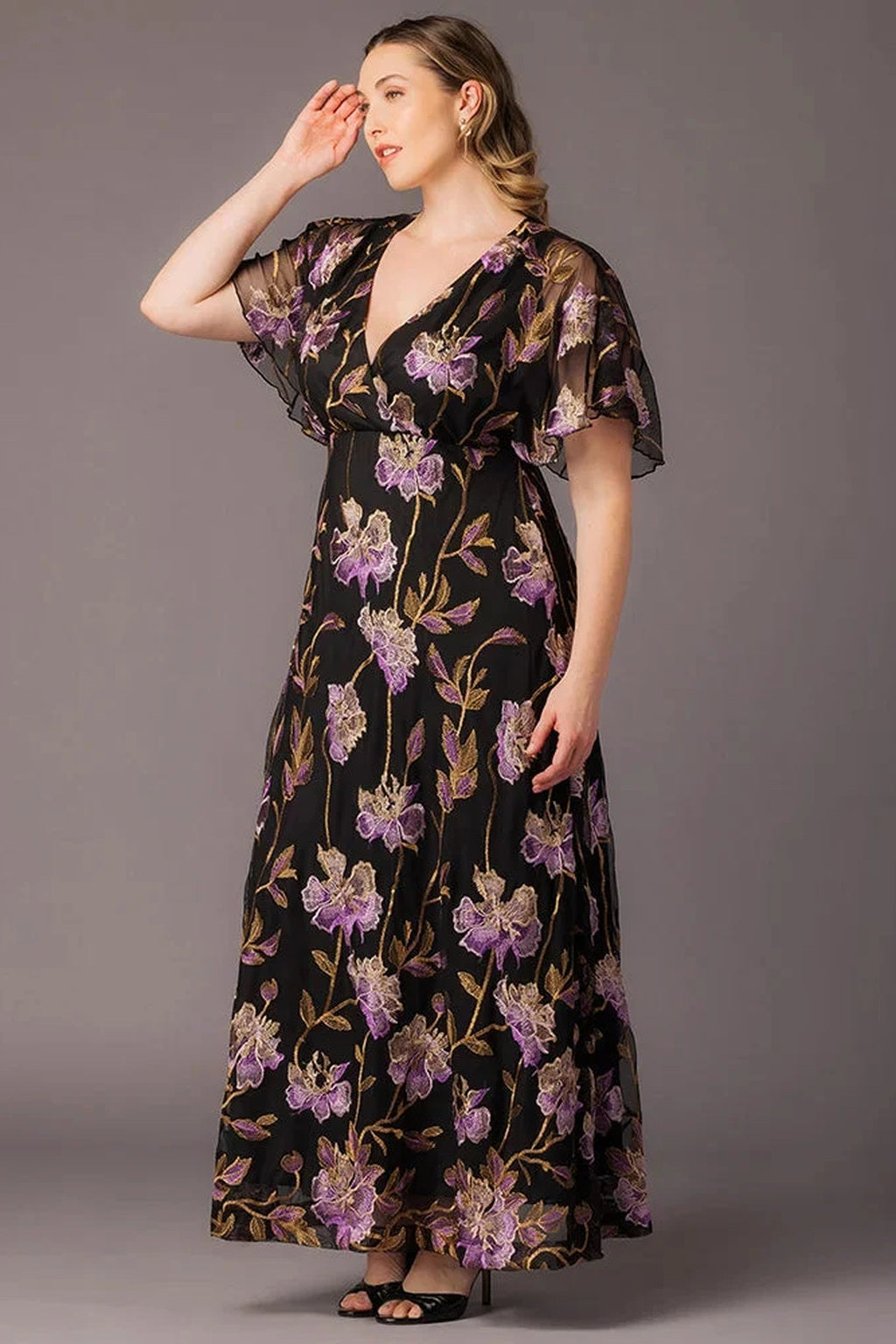 Embroidered Elegance Evening Gown
