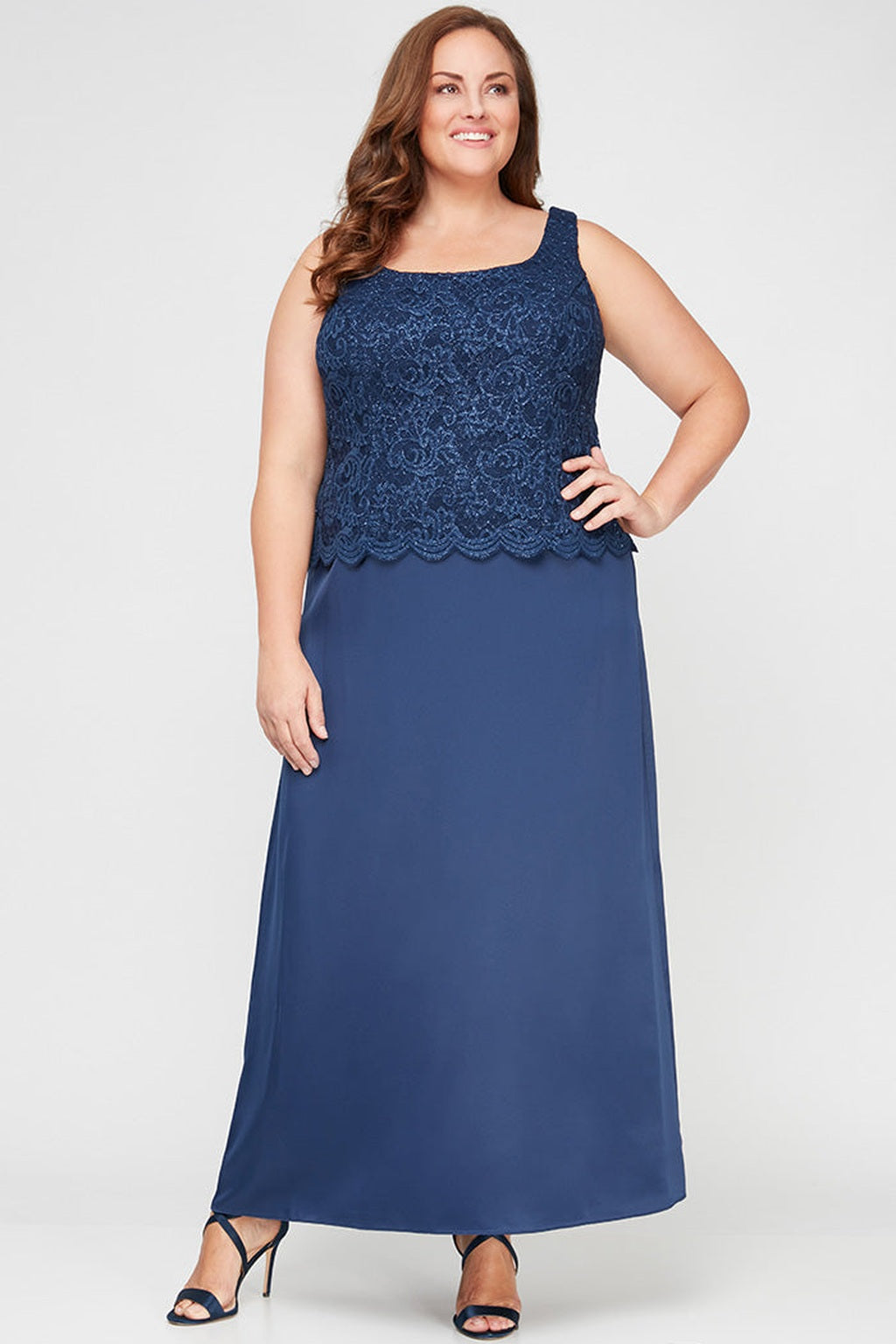 Plus Bethany Glitter Lace Jacket Dress