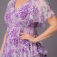 Tour de Flounce Chiffon Evening Gown
