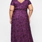 Plus Evelyn Rosette Lace Long Gown