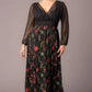Isabella Embroidered Mesh Gown