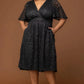 Starry Sequined Lace Cocktail Dress