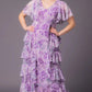 Tour de Flounce Chiffon Evening Gown